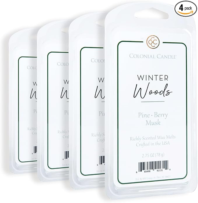 Colonial Candle Winter Woods Wax Melts, Wax Melt Warmer Cubes, Long Lasting by ColonialCandle