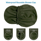 Shower Cap for Women, Double Layer Waterproof Bath Cap, Reusable Hair Protector - Image 6