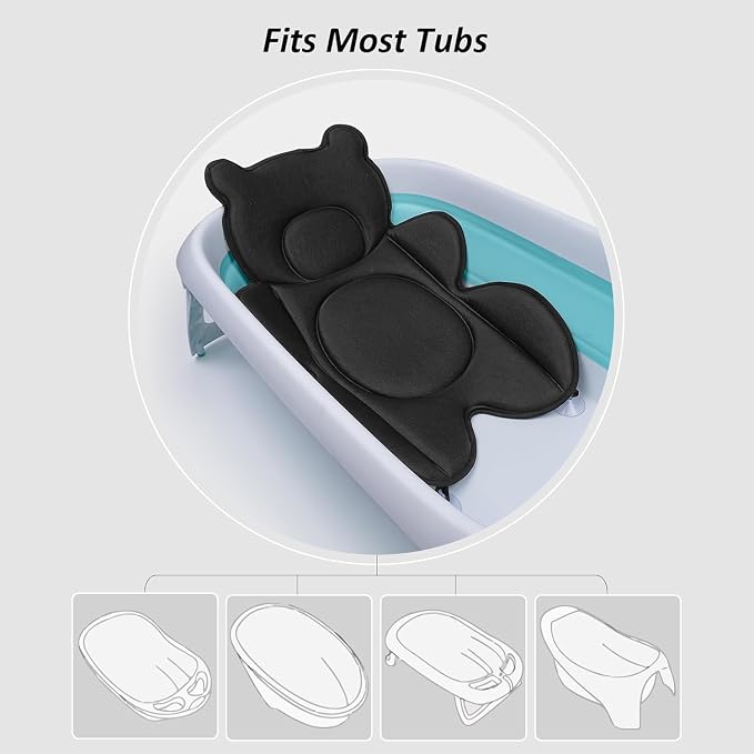 Infant Baby Bath Cushion, Fits Inside Most Baby Bathtubs, Breathable Soft Baby - Image 3