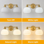 GoYeel Bathroom Vanity Light Fixtures, 2 Light Bathroom Lights Over Mirror - Image 7