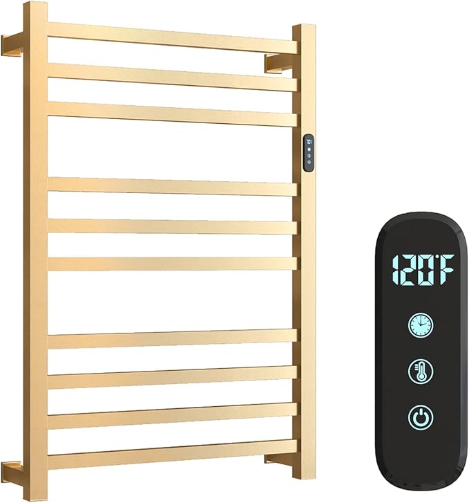 Luxury Heated Towel Rack for Bathroom, Wall Mounted Electric Towel Warmer Racks by Unknown