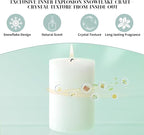 4 Pcs White Orange Vanilla Scented Pillar Candles, 60H Long-Lasting Burn - Image 4