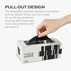CSD Colo 30 Pcs Black Disposable Face Masks, 3 Ply Adult Mask - Image 2