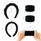 2Pcs Spa Headband for Washing Face & 1 Pair Wristband Set - Image 5