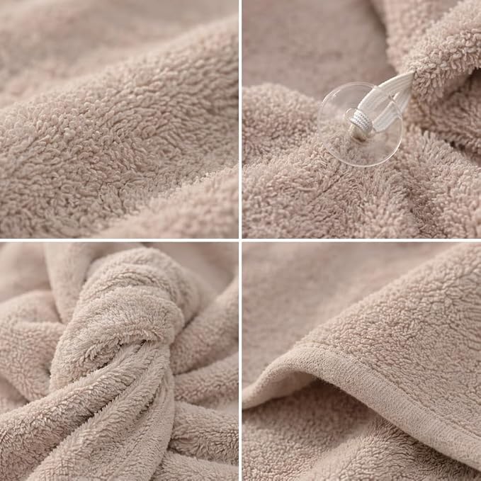 100% Turkish Cotton Hair Towel Wrap 2 Pack – Oeko-TEX Certified Quick Dry Turban - Image 4