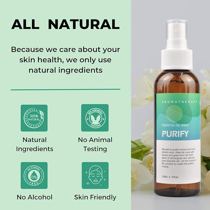 Benatu Jasmine Lemongrass Essential Oil Blend Spray - Image 2