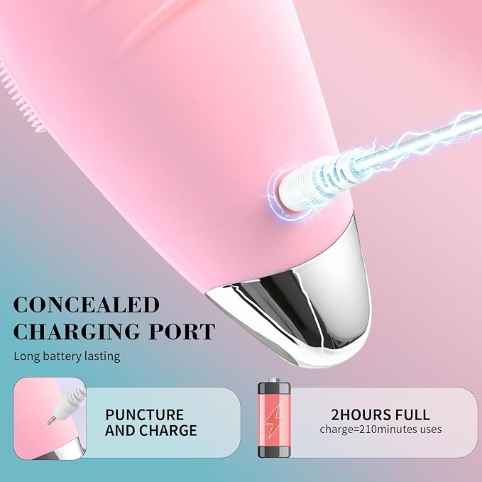 Facial Cleansing Brush, Rechargeable Silicone Face Scrubber - Image 7