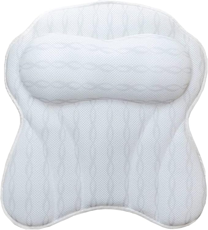 Luxury Ergonomic Bath Spa Tub Relax Pillow Cushion Headrest Neck Back Support - Image 9