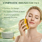 Lymphatic Contour Face Brush & Natural Jade Roller Set - Image 2