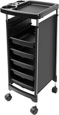Salon Trolley Cart with Wheels & 5 Drawers, Salon Rolling Stations by Roixeeds