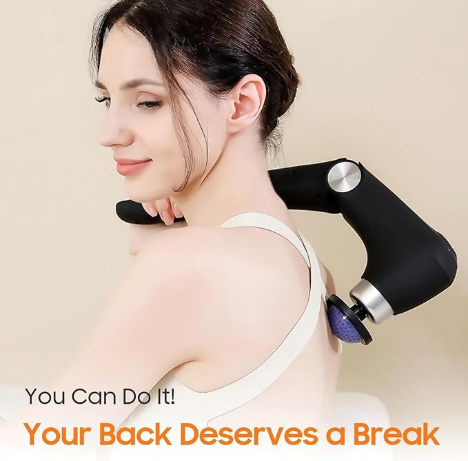 Massage Gun with 10 Replacement Heads, Massage Gun with Heat, Back Massager - Image 4