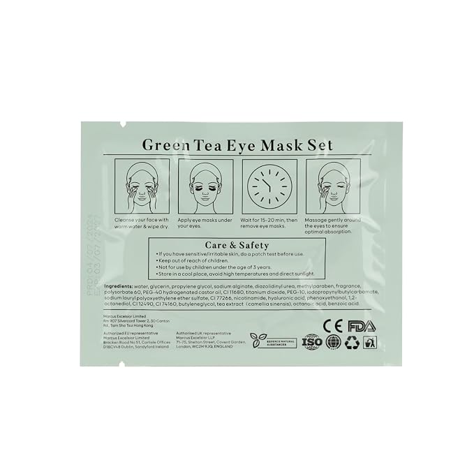 BLOOMORA Green Tea Under Eye Patches - Image 8
