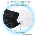 LEMENT 500pcs Disposable Black Mask, 3-Ply Face Masks - Image 3