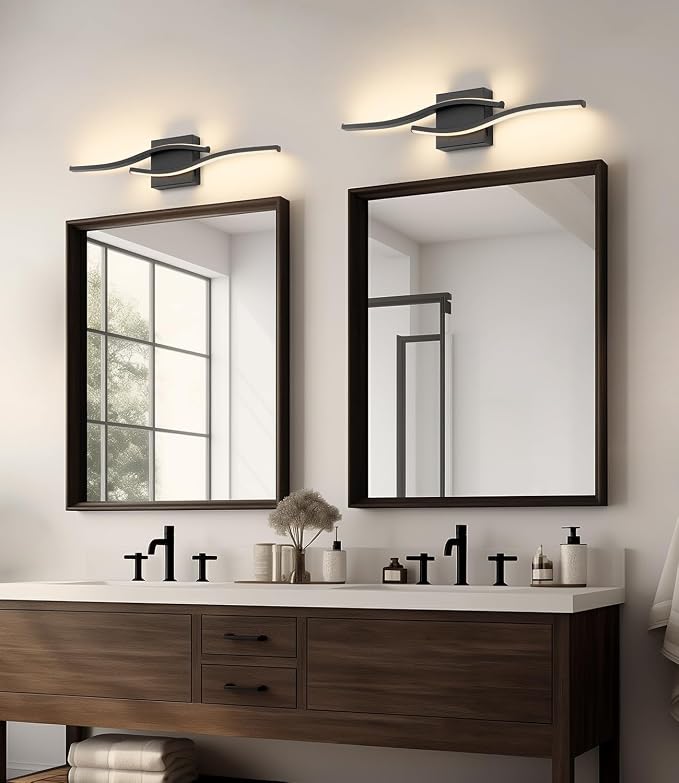Joossnwell Vanity Light for Bathroom Lighting Fixtures Over Mirror Black - Image 9