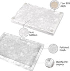 Marble Bathroom Vanity Tray, Natural Luxury Vanity Home Kitchen Bathroom Table - Image 3