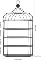 Nail Polish Organizer Wall Mounted, 4-Tier Nail Polish Storage Rack, Metal Nail - Image 3