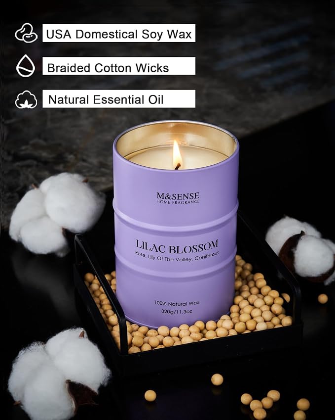 M&SENSE Lilac Blossom Soy Candles - Image 4