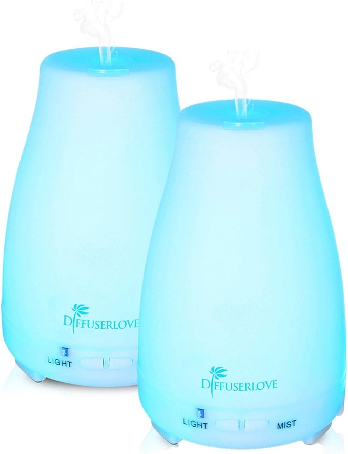 Diffuserlove 2 Pack 200ml Essential Oil Diffuser Ultrasonic Aromatherapy by Diffuserlove
