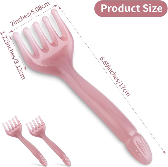 WY LIGHTING LEVEL 2Pcs Head Massager Manual Hair Scalp Massager Gua Sha Five - Image 2