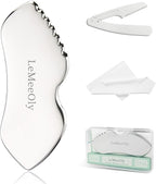 LeMeeOly Stainless Steel Gua Sha Facial Tools Metal GuaSha Tool by LeMeeOly