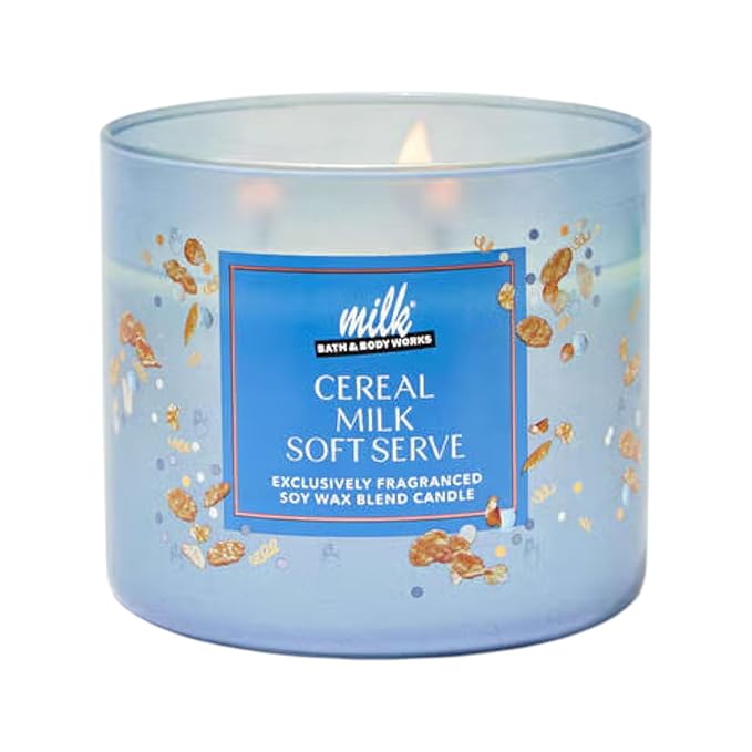 Bath and Body Works Cereal Milk Soft Serve 3-Wick Candle 14.5 Ounce by BathBodyWorks