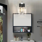 PRESDE 1-Light Bathroom Vanity Light, Modern Matte Black Wall Sconce - Image 3
