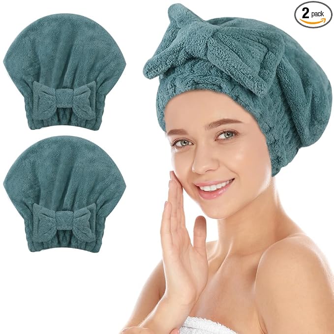 SUNLAND Large Microfiber Hair Drying Caps by SUNLAND