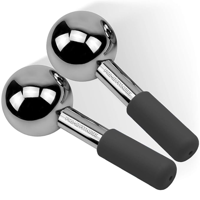 Ice Globes for Facials | Unbreakable Steel Cooling Roller | Cryo Sticks for by PRIME+Fitness