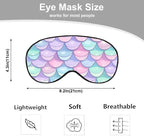 Mermaid Scales Sleep Mask Eye Mask Shiny Scales Ocean Fish Pink Blue Sleep Mask - Image 2