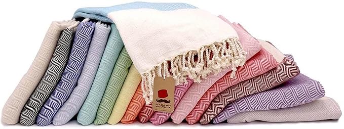 Bazaar Anatolia Turkish Beach Towel 100% Cotton Bath Towels 71x39 Quick Dry - Image 8