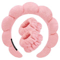 Spa Headbands for Washing Face Wristband Set Sponge Makeup Skincare Headband by Tetizo