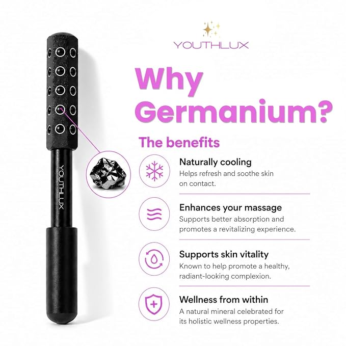 Radiance Roller – Germanium Stone Facial Massage Tool/Wand Face Roller - Image 7