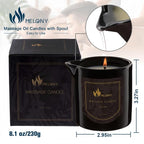 MELONY Massage Oil Candle for Pure Relaxation- 8.1 oz- Moisturizing Essential - Image 7