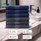 Cotton Hand Towels Set, 6-Piece Set, Super Absorbent Quick Drying, Bathroom - Image 3