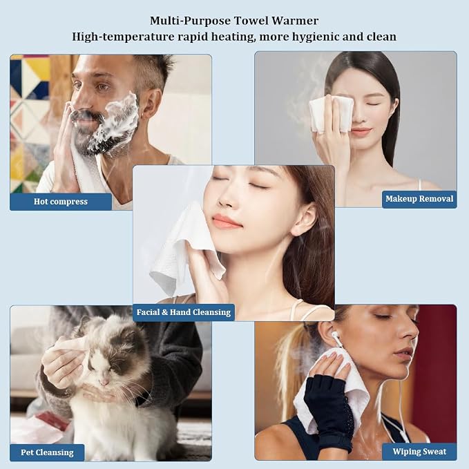 Hot Towel Warmer for Face, 5s Fast Heating Hot Towel Dispenser, Auto Dispensing - Image 3