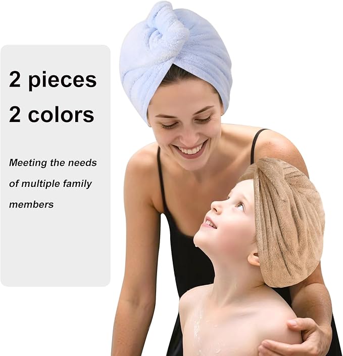 Microfiber Hair Drying Towel Wrap - Image 6
