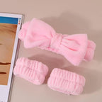 Spa Headband and Wristband Set for Women, Terry Cloth Sponge Headband for - Image 4
