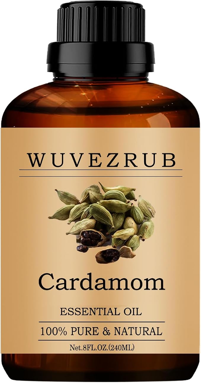 Cardamom Essential Oils, 240ML Pure and Natural Essential Oil by WUVEZRUB