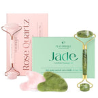 PLANTIFIQUE Jade Roller and Rose Quartz Face Roller by Plantifique