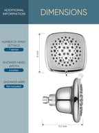 Cobbe Filtered Shower Head, 7 Modes High Pressure Shower Heads - Image 5
