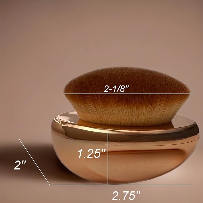 Foundation Brush Palm Makeup SOFT Kabuki Dome Shaped Face Body Shimmer Oil SPF - Image 7