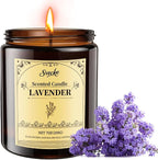 Lavender Scented Candles, 7oz Soy Wax Candle, Long Lasting Aromatherapy Jar by SVECKE