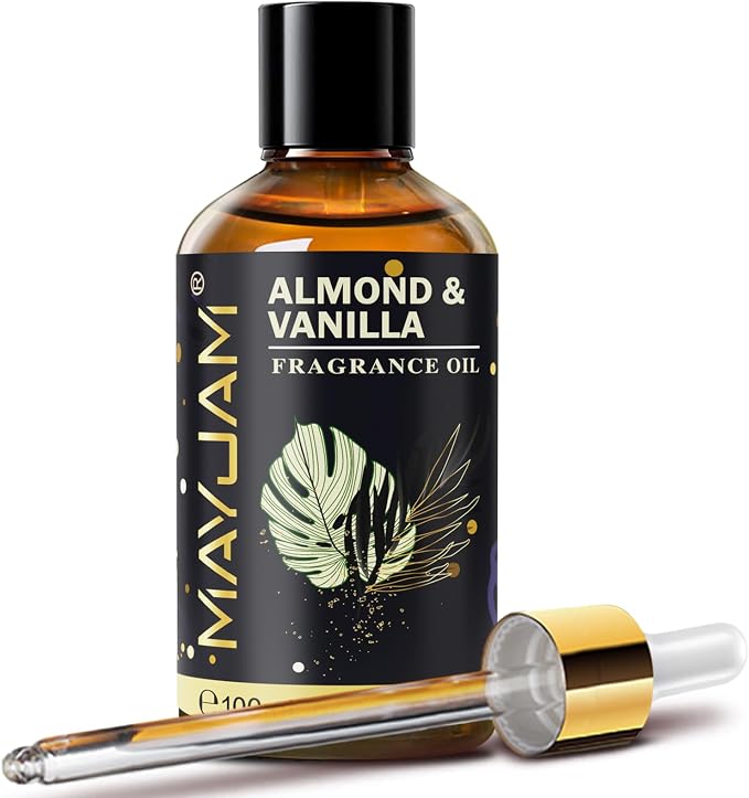 Almond & Vanilla Fragrance Oil Essential Oil, MAYJAM 3.38FL.OZ Almond & Vanilla by MAYJAM