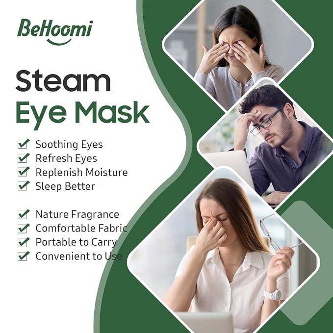 BeHoomi 20Packs Steam Eye Mask, Heated Eye Mask Warm Compress - Image 3