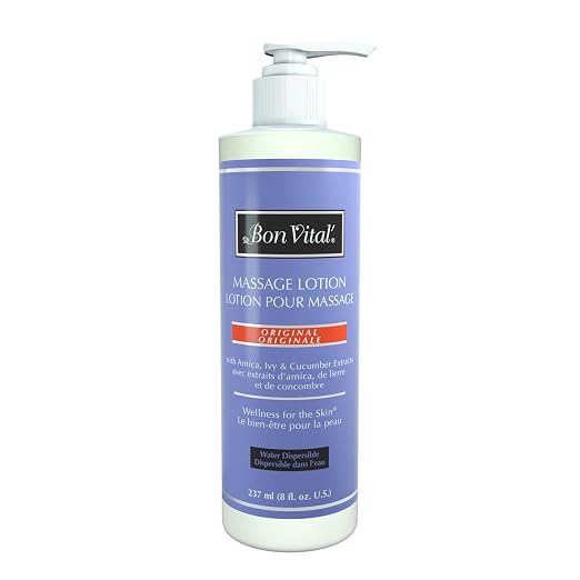 Bon Vital Original Massage Lotion, 8 oz – Lightweight, Non-Greasy Formula by BonVital