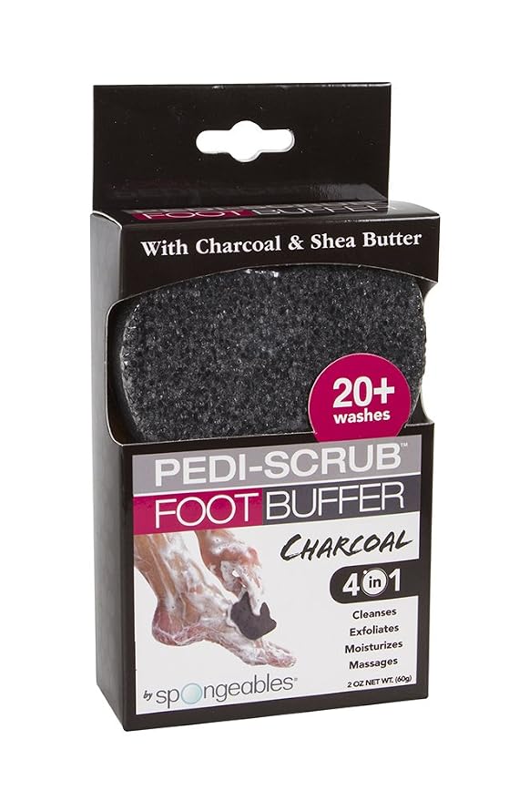Spongeables Pedi Scrub Foot Exfoliating 20+ Wash Sponge, Sweet Sangria - Image 2