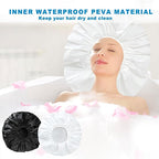 Super Jumbo Shower Cap 2 PCS Waterproof Shower Caps - Image 8