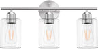 Espird Bathroom Vanity Light Fixtures Brushed Nickel, 3 Lights Bathroom Over - Image 2