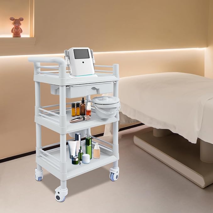 Salon Storage Cart, 3 Tier Rolling Beauty Organizer - Image 9