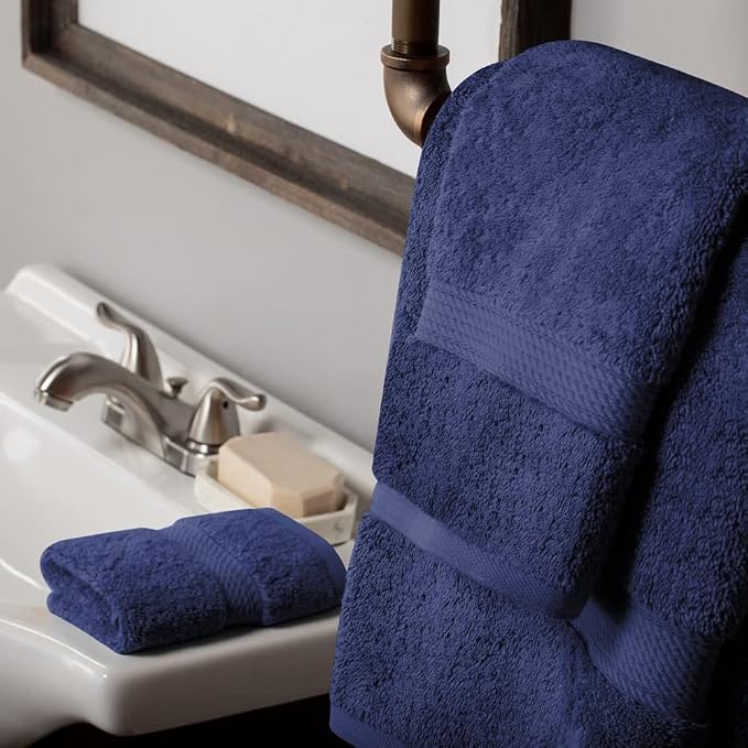 SUPERIOR Egyptian Cotton Pile 3 Piece Towel Set, Includes 1 Bath, 1 Hand - Image 7